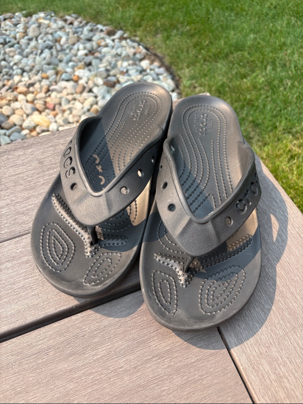 CROCS Black Baya ll Flip Sandals Flip Flops women 10/ men 8